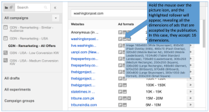Select Ad Types for Google Display Image Ads