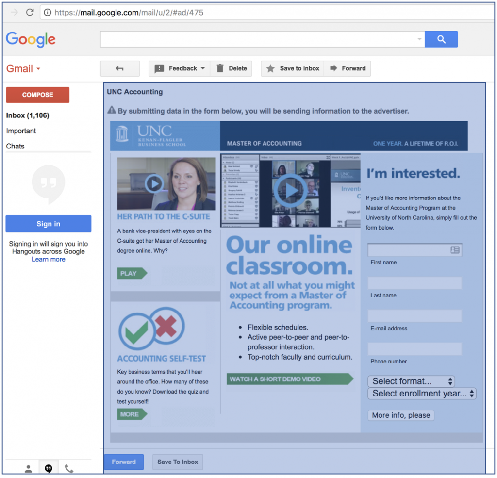 Expanded Gmail Inbox Ad